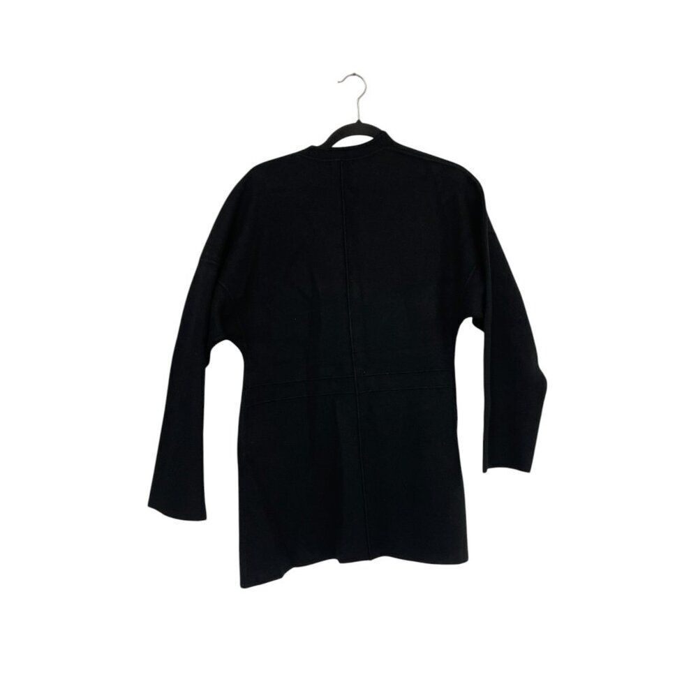Massimo Dutti Womens Sweater Cardigan Blazer Small S Black Knit 6000/401 NWT - Picture 3 of 10